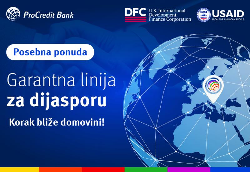 ProCredit Bank sa DFC osigurala garantnu liniju od 15 milijuna USD za podršku bh. dijaspori